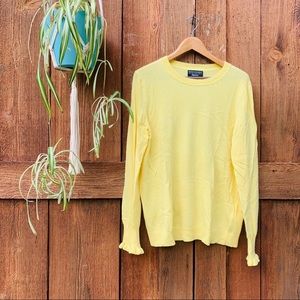 banana republic filpucci ruffle cashmere sweater